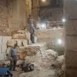 Freilegung eines hasmonäischen Mauersegments in Kishle