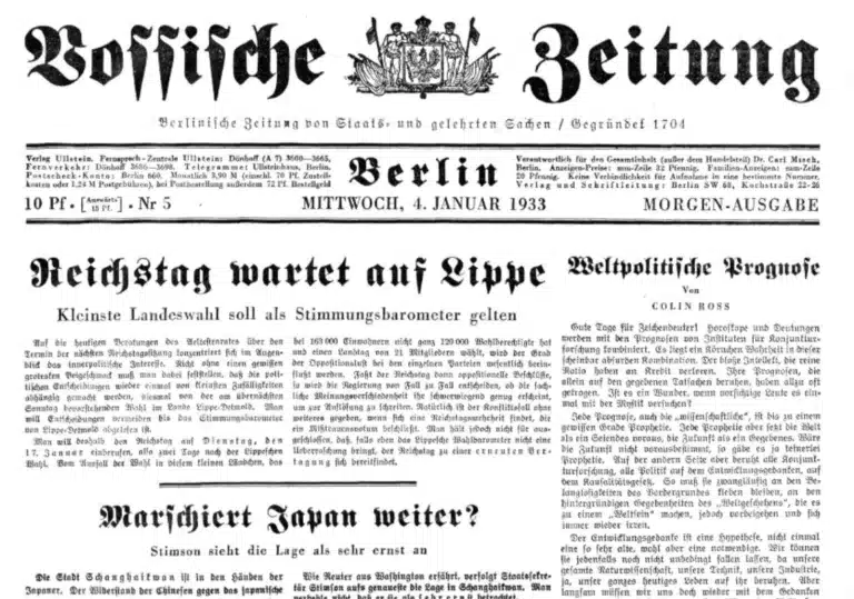 Vossische Zeitung 19330104